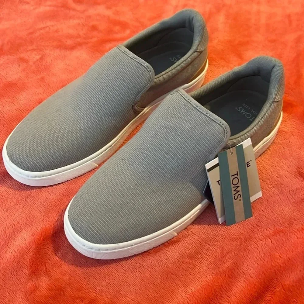 NWT** Toms travel lite 2.0, color: drizzle grey canvas men’s size 7. NWT - Picture 1 of 6